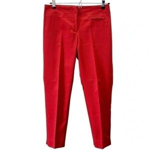 Ricki’s Slim Fit Ankle  Slit Cropped Pants Cotton Sateen Burnt Orange Size 0
